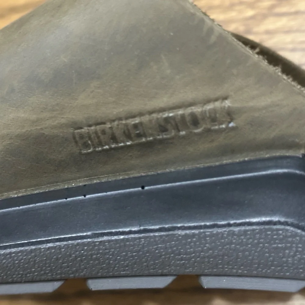 Birkenstock Men's Two-Strap Slide Sandals in Brown